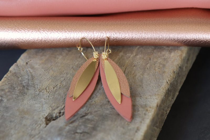 Créoles cuir Terracotta