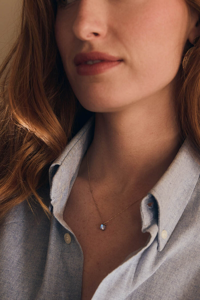 Collier labradorite bleu