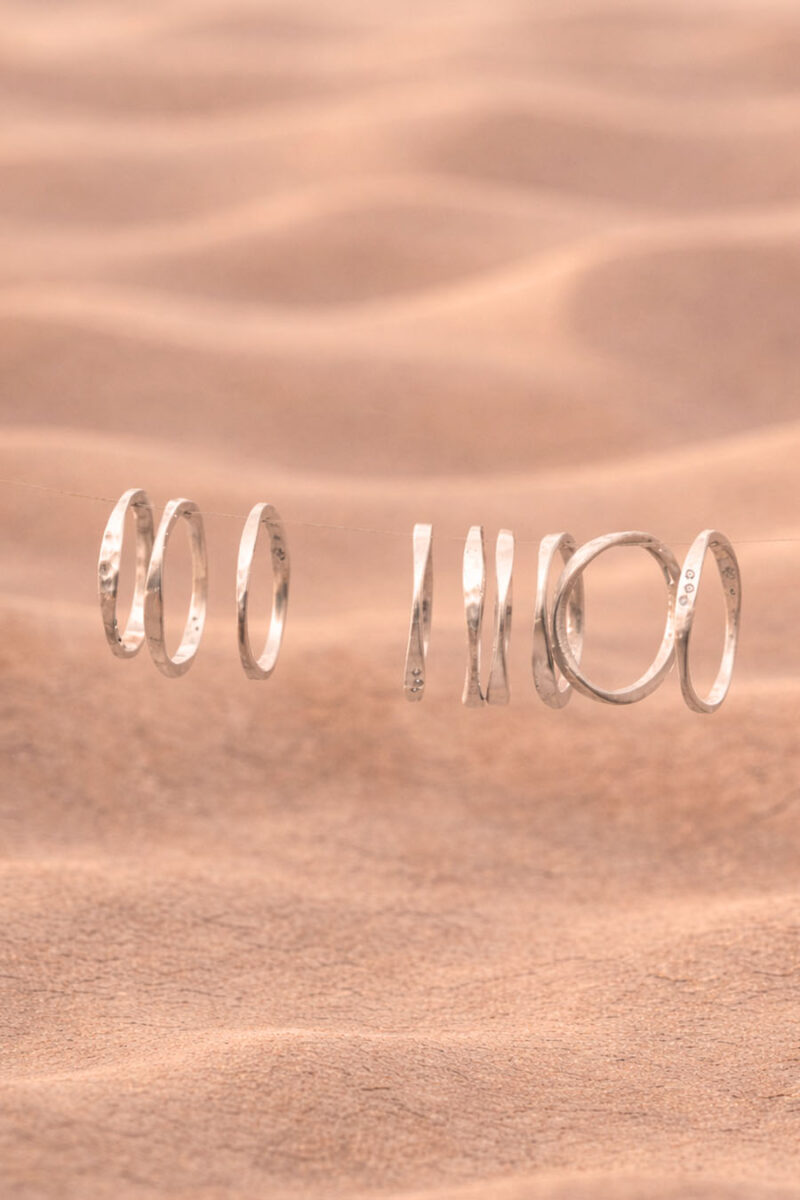 Bague polie Sable d’argent Bague polie Sable d’argent