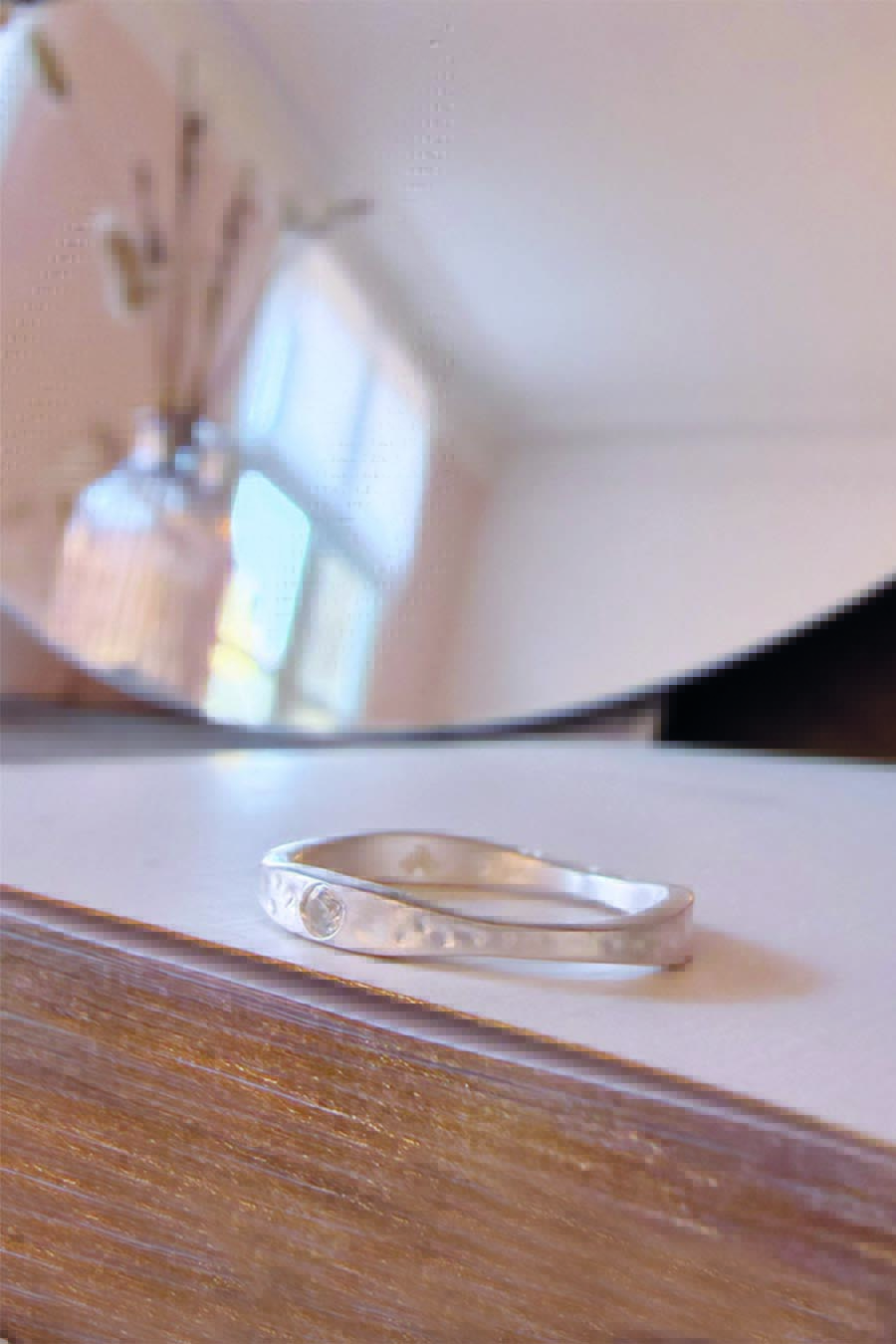 Bague martelée mer d’argent Bague Ylume argent