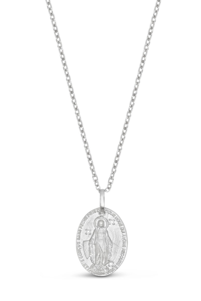 Collier mini médaille miraculeuse Argent Collier mini médaille miraculeuse argent