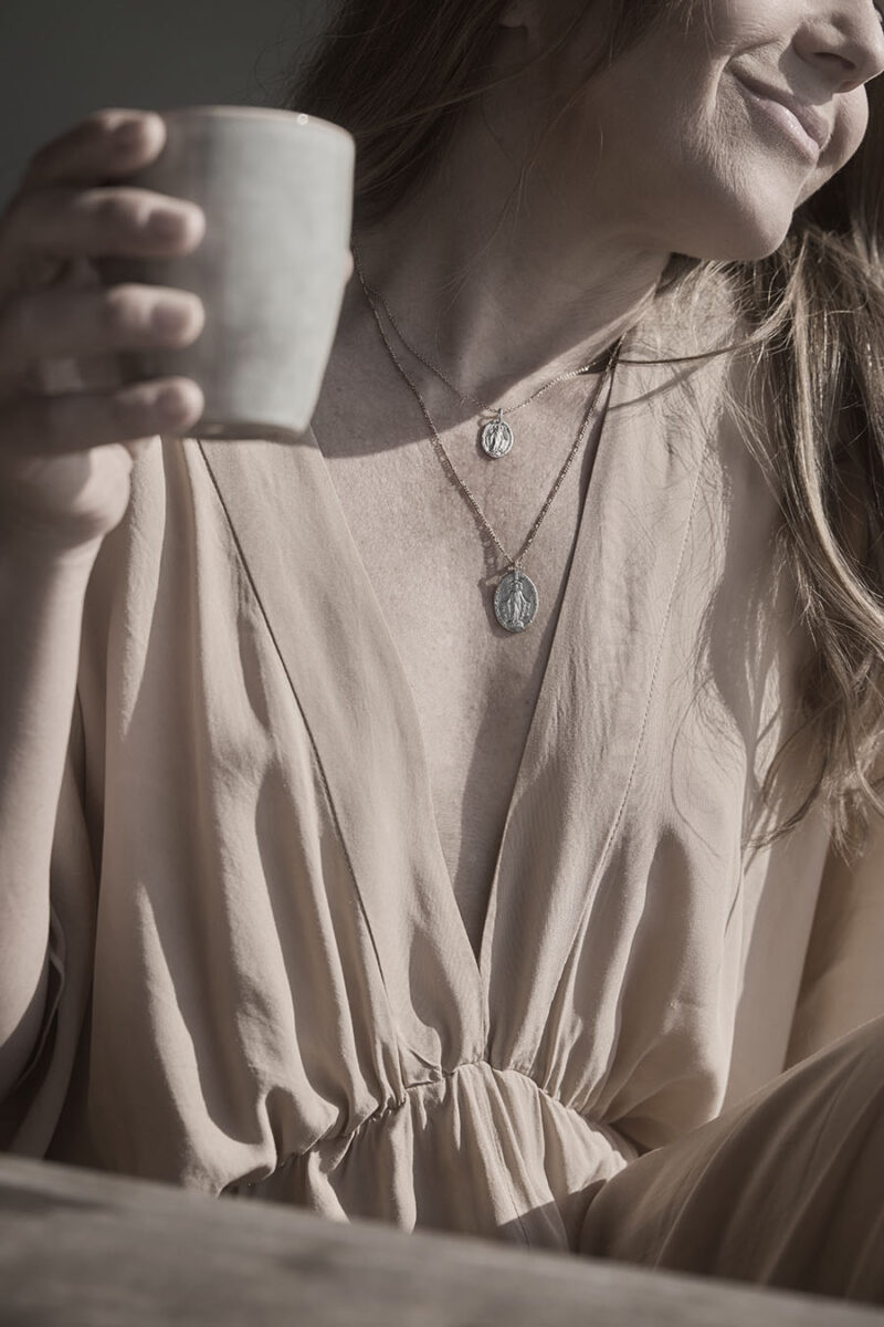 Collier mini médaille miraculeuse Argent Collier mini médaille miraculeuse Argent