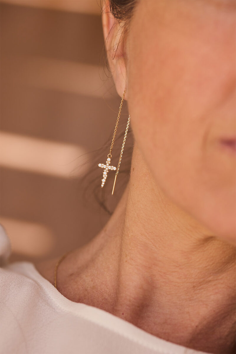 Short necklace STARS (Copie) (Copie) Boucle d'oreille chaine et croix Michel