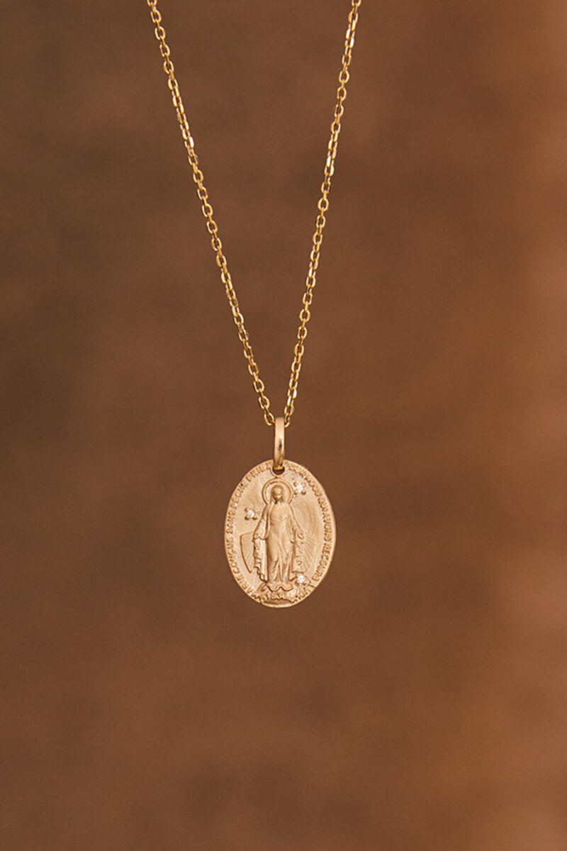 Collier mini médaille miraculeuse Collier mini médaille miraculeuse