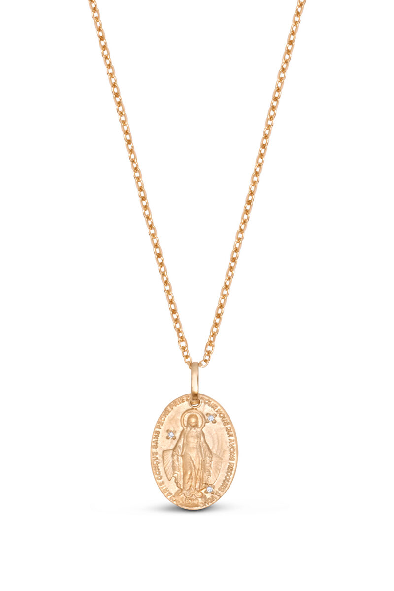 Collier mini médaille miraculeuse Mini médaille miraculeuse